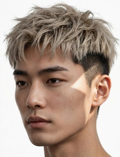Ash-Blonde Textured Two Block Crop