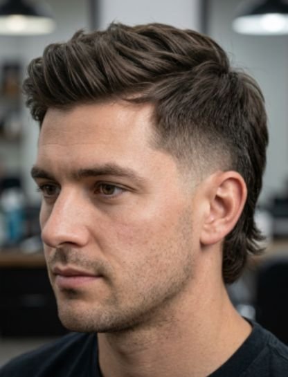 Burst Fade Taper Mullet