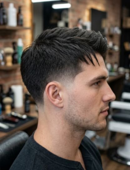 Burst Fade Taper for Straight Hair