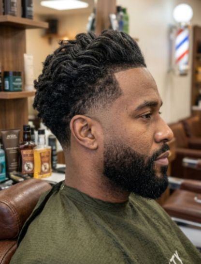 Burst Fade Taper with Beard