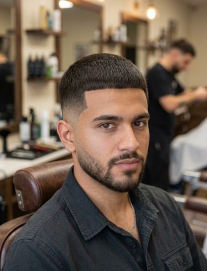Cropped Fringe Burst Fade