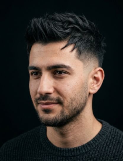 High Burst Fade Faux Hawk