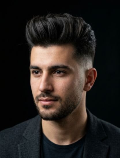 High Burst Fade with Textured Quiff