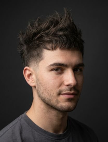 Messy Crown Burst Fade