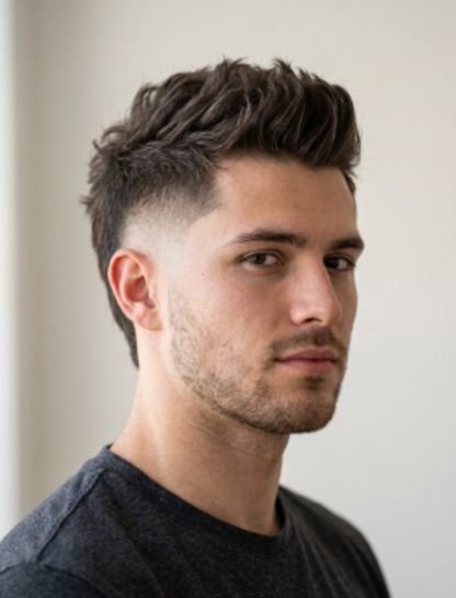Mid Burst Fade Mohawk