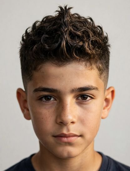 Short Curly Faux Hawk