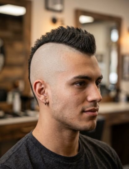 Skin Fade Burst Mohawk