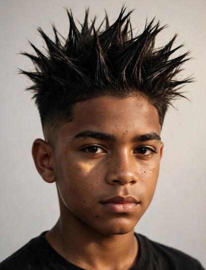 Straight-Hair Spiky Top