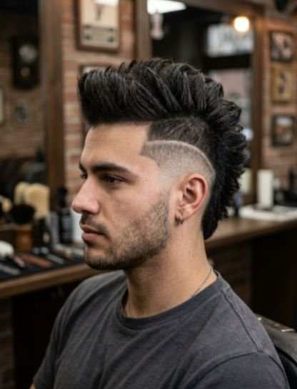 Undercut Burst Fade Mohawk