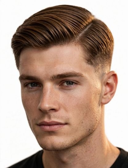 Warm-Brown Side-Part Two Block