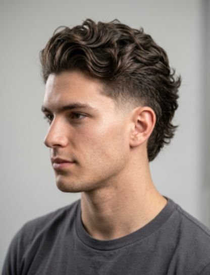 Wavy Burst Fade Mohawk