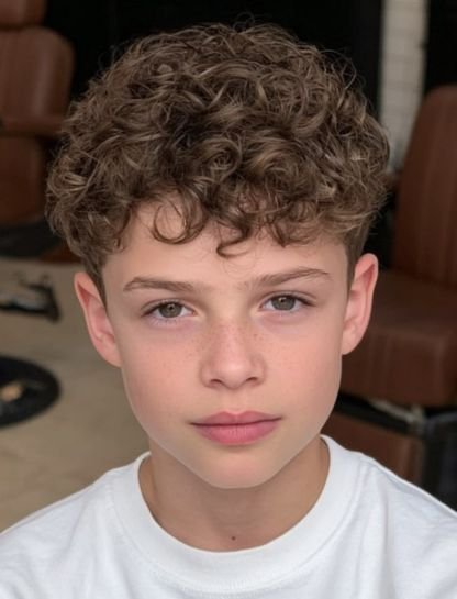 Curly Crop with Tapered Sides