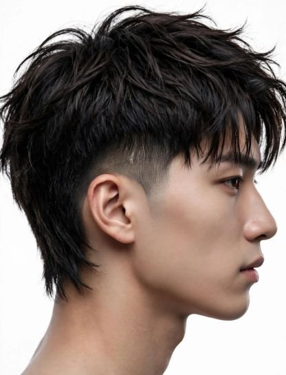 K-Pop Wolf Cut Fade