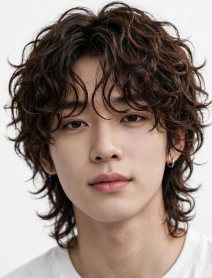 K-Pop Wolf Cut Perm