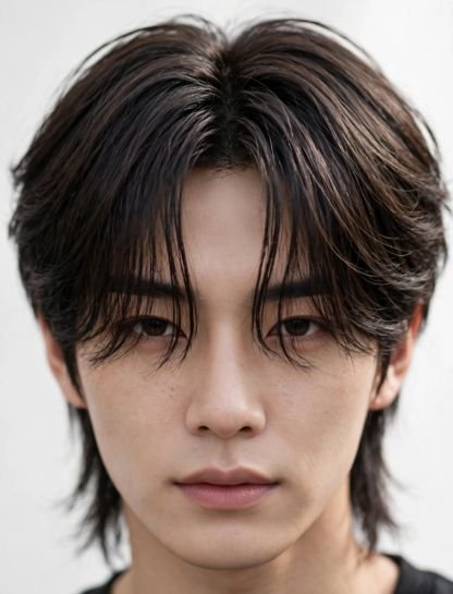 K-Pop Wolf Cut With Curtain Bangs