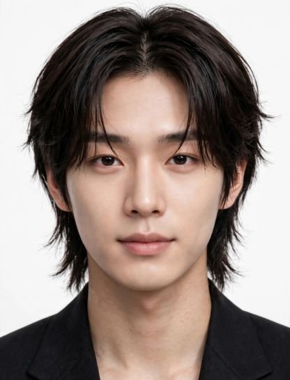 K-Pop Wolf Cut With Middle Part