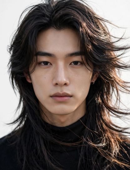 Long K-Pop Wolf Cut