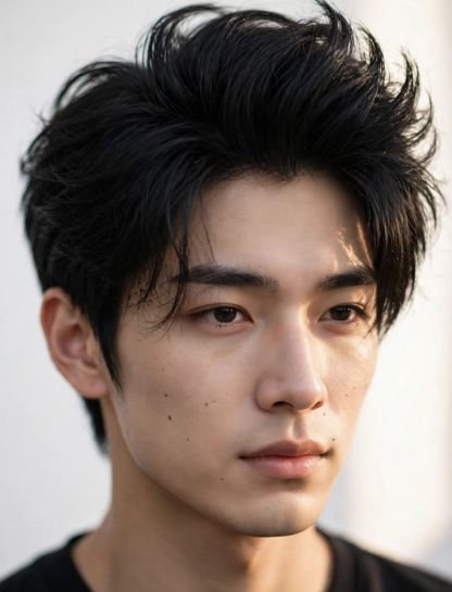 Straight K-Pop Wolf Cut