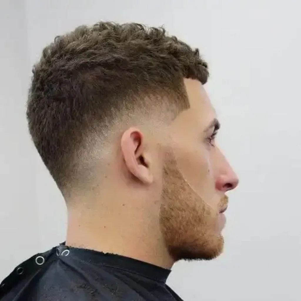 Textured French Crop with Mid Skin Fade