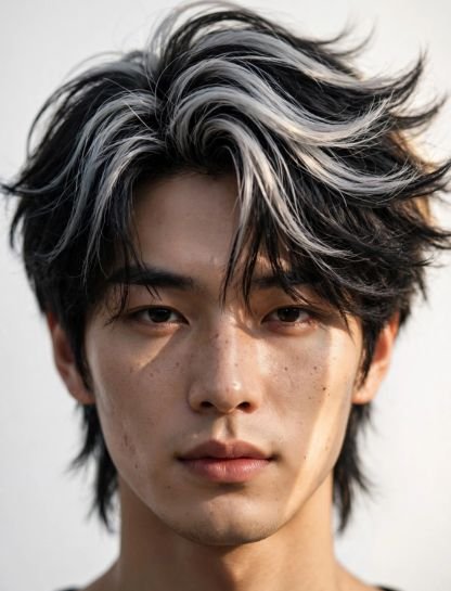 Two-Tone K-Pop Wolf Cut