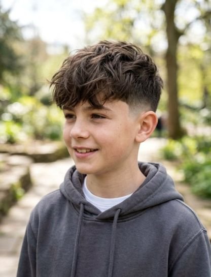 Wavy Textured Crop with Low Fade